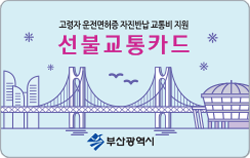 고령자 운전면허증 자진반납 교통비 지원, 선불교통카드, 부산광역시